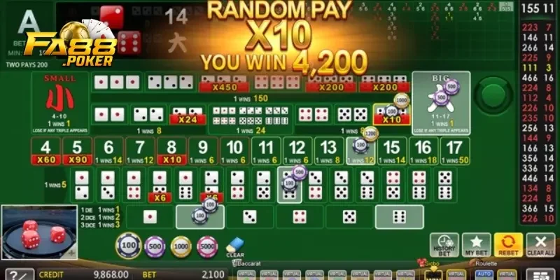 Cách chơi tài xỉu live tại FA88