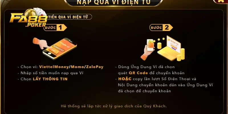 Khuyến mãi khi nạp tiền fa88
