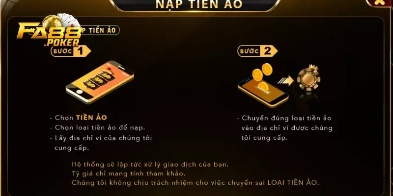 Nạp tiền vào tài khoản fa88