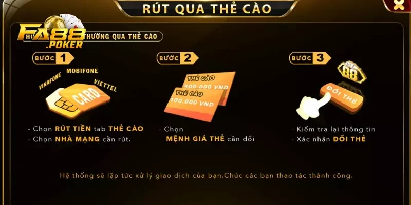 Thời gian rút tiền FA88